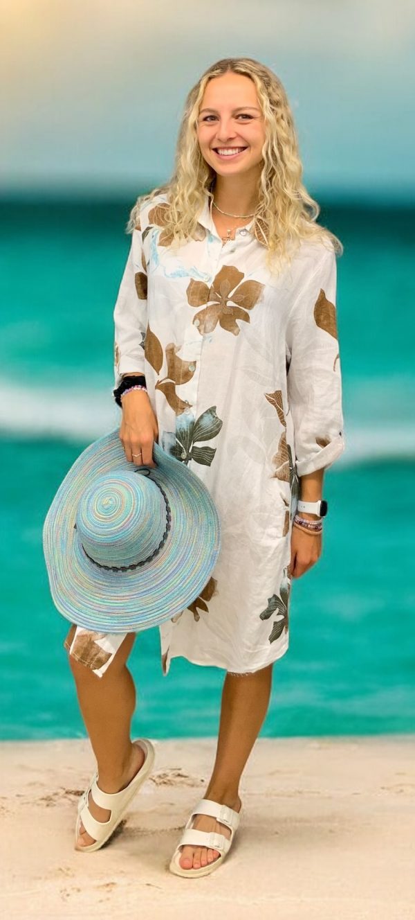 LL 20727 - LEAF PRINT SHIRT/DRESS