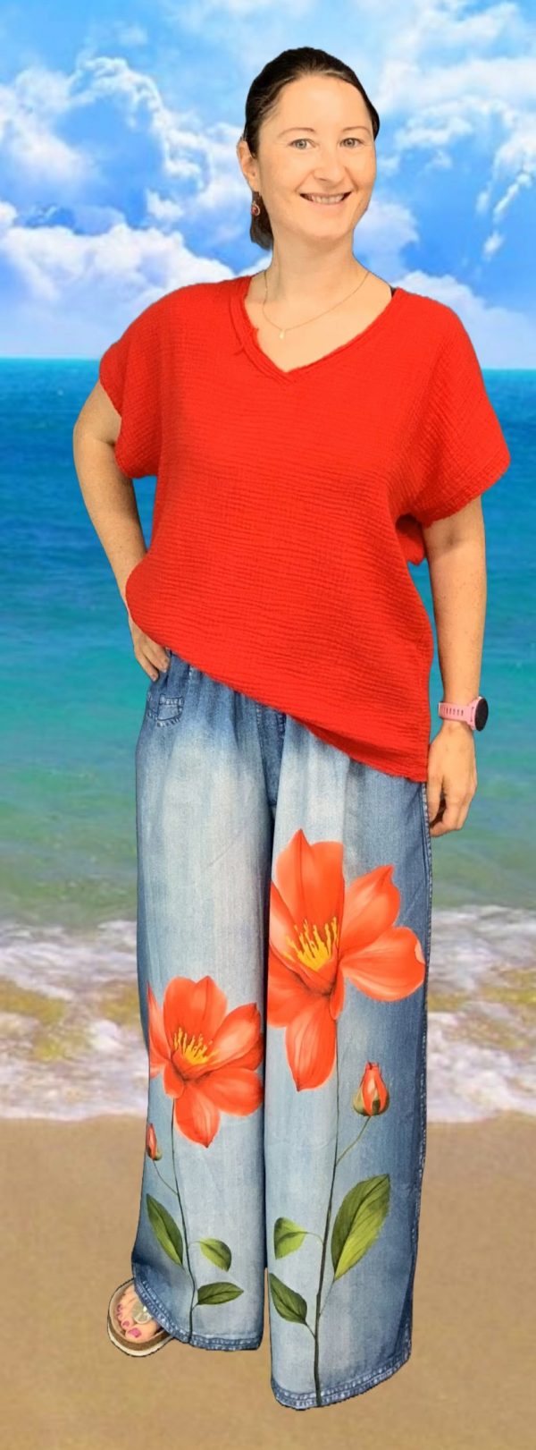 AF 9526 - FUNKY JEANS PRINTED PANT